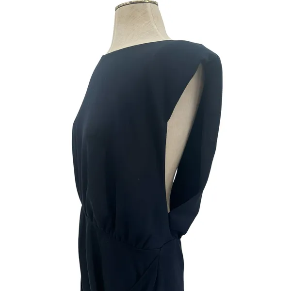 Free People Runaway Knit Mini Dress‎ Sleeveless Draped Black Size XL - Image 7