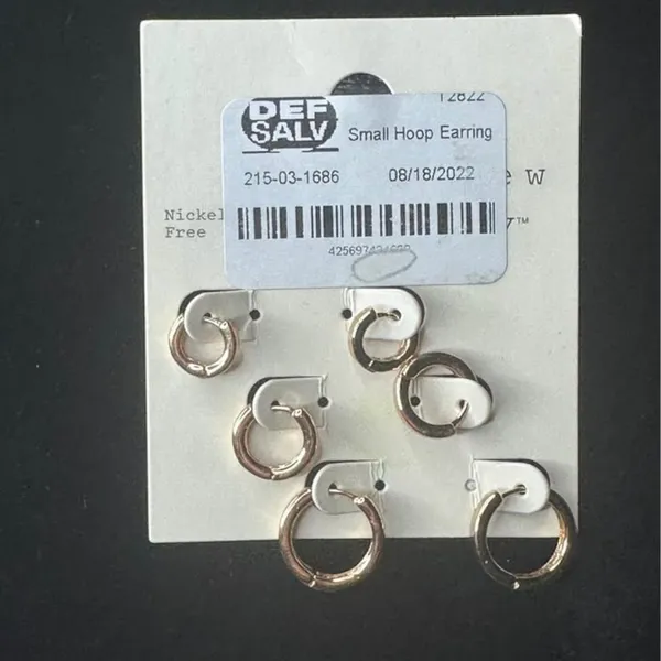 Small Hoop Earring Set 3 pc. Gold-a new day - Image 2