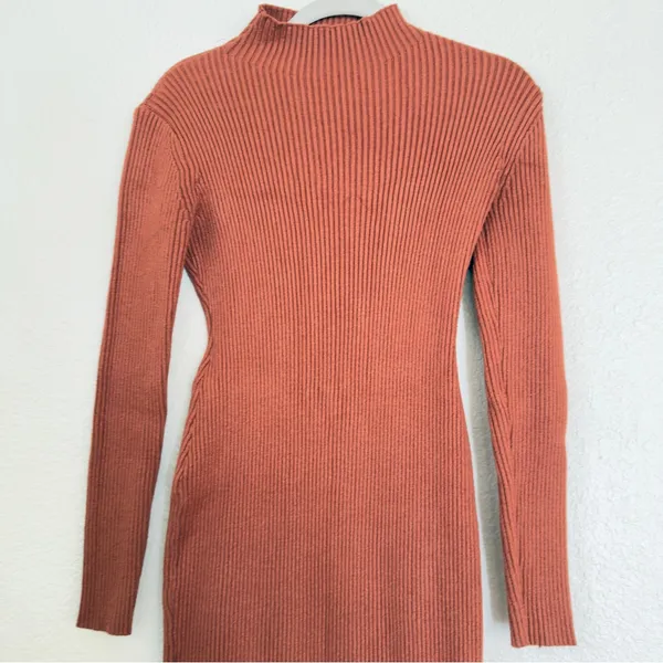 Vici Essential Mock Neck Knit Midi Dress - Image 5