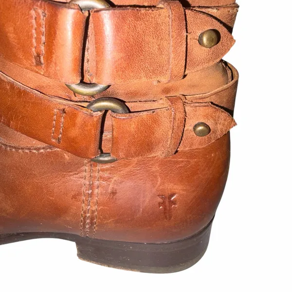 Frye Brown Leather Melissa Belted Tall Boots 7 - Image 8
