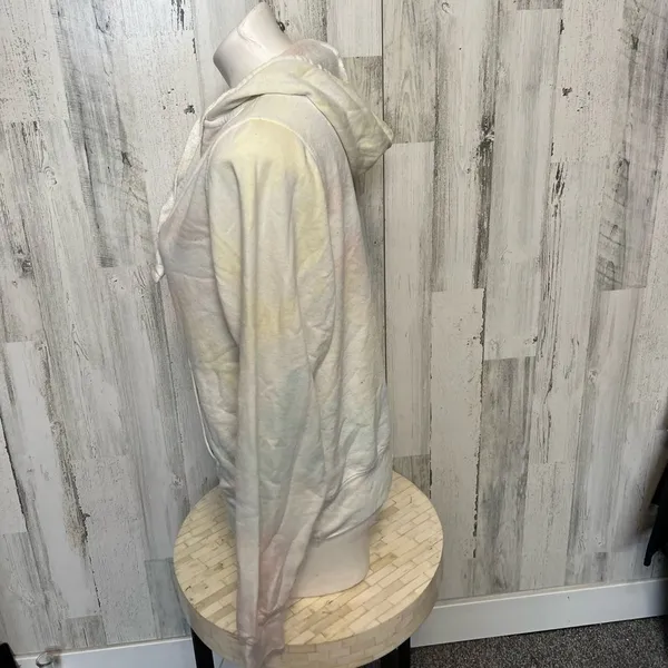 Southern Spirit Pastel Tie Dye V Neck Hoodie Sweatshirt Womens Large Pullover - Image 2
