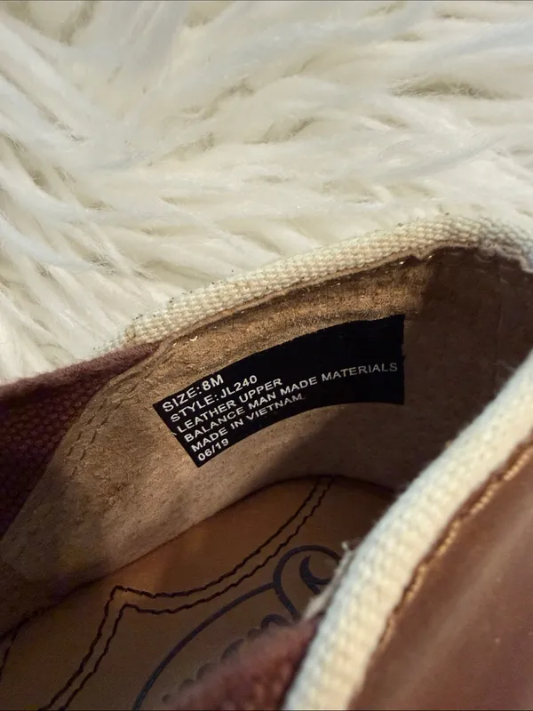 Justin Boots Brown Leather Slip-On Loafers with White Midsoles size 8 BNWOT - Image 4