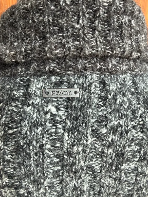 Prana Angelica Duster Cardigan, Wool Mohair Blend, Long Line, Heather Charcoal - Image 7