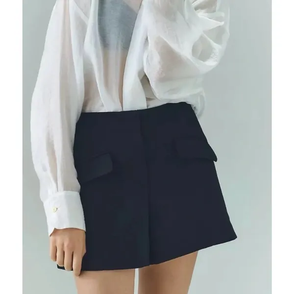 Anthropologie Maeve Tailored City Dress Black Shorts Size 4 - Image 6