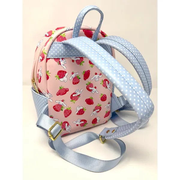 Loungefly Cinnamoroll Strawberry‎ Allover Print Mini Backpack Excellent Blue Dot - Image 5