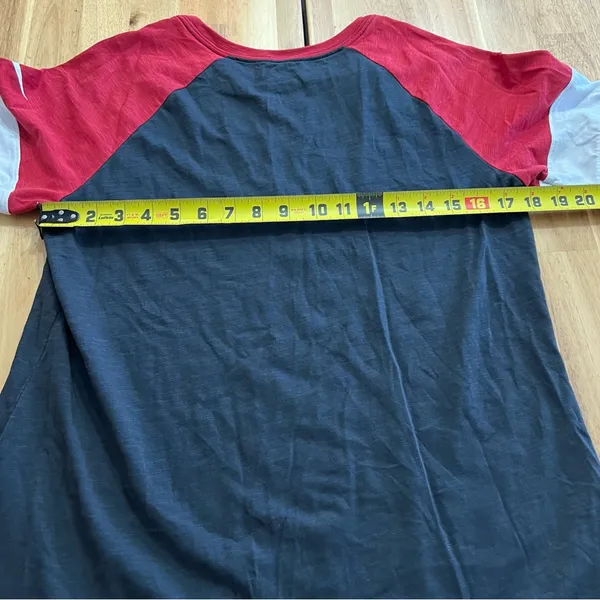 Nike NFL San Francisco 49ers Raglan Tee Red Black Women’s Large - Image 5