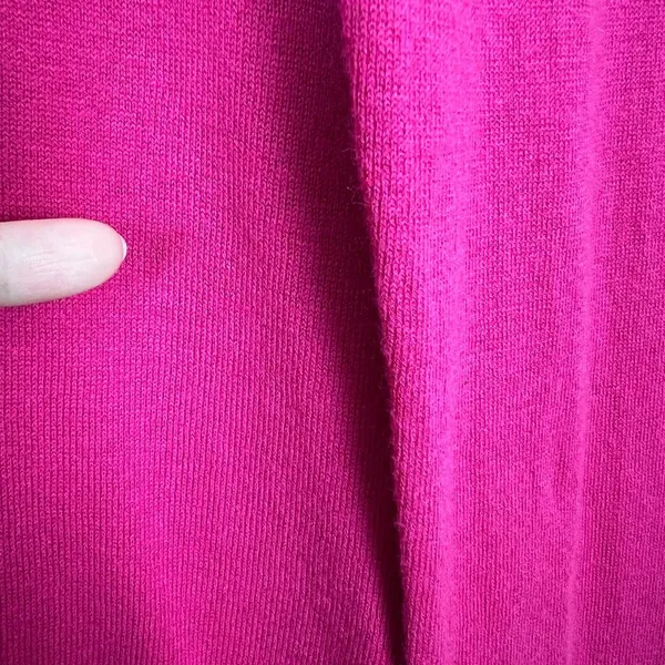 Gap Sweater Top Womens Large Pink Cotton Cashmere Long Sleeve Henley Ruffle New‎ - Image 5