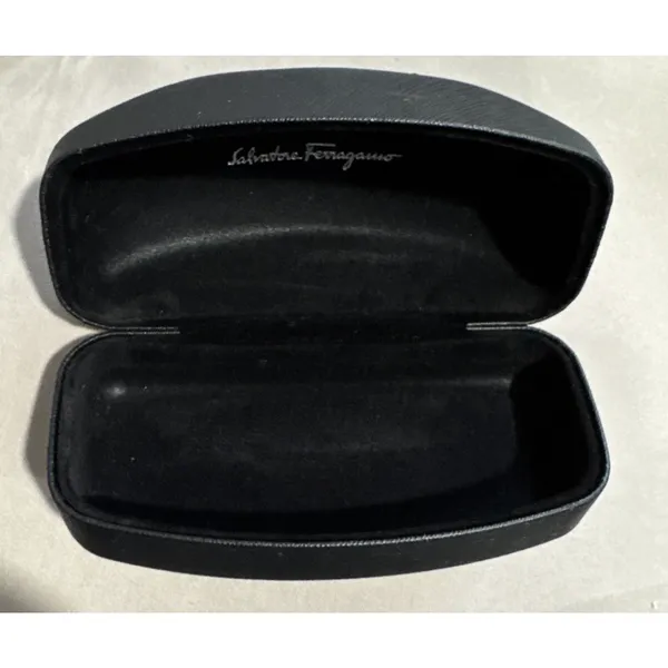 Salvatore Ferragamo Sunglasses Eyewear Hard Case Logo Black Textured Storage - Image 6