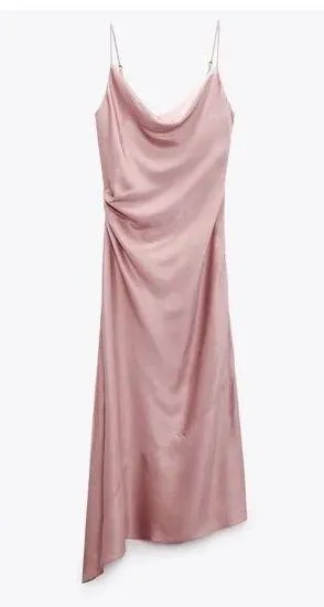 Zara Satin Midi Dress - Image 2