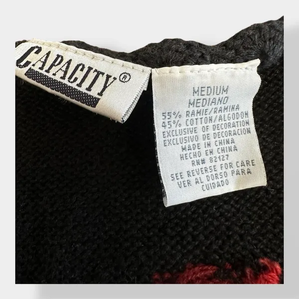 Capacity Vintage 3D Knit Fruit Sweater Vest‎ Cardigan Size M - Image 3