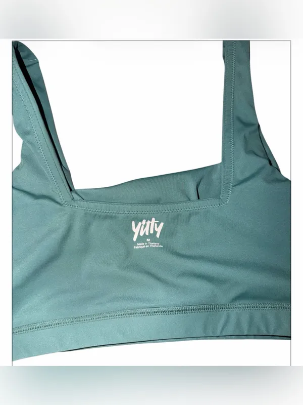YITTY Dusty Sage Square-Neck Sports Bralette - Image 3