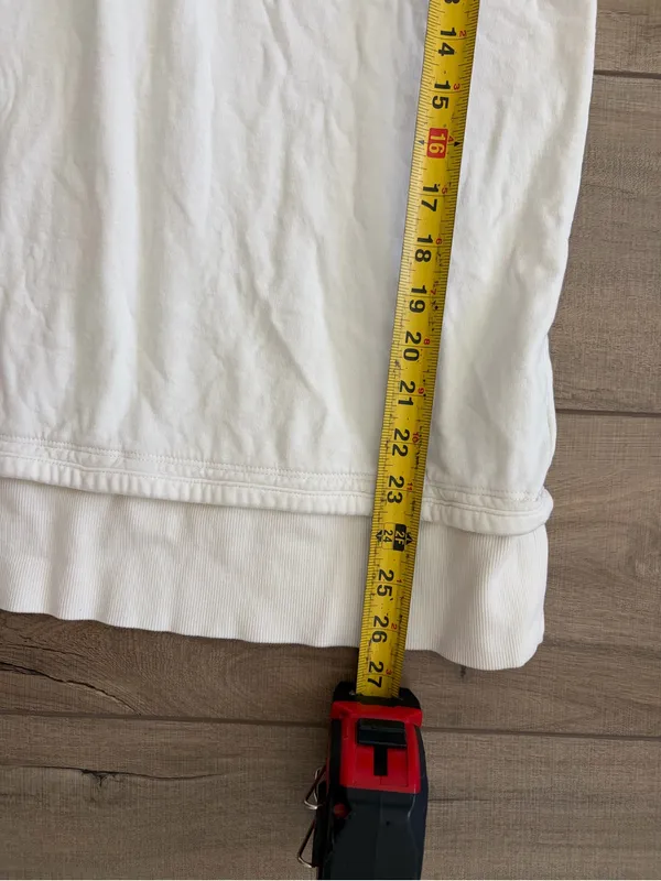 Athleta Sundown Alliance V Neck Hooded Casual Athleisure Cream Sweater S - Image 7