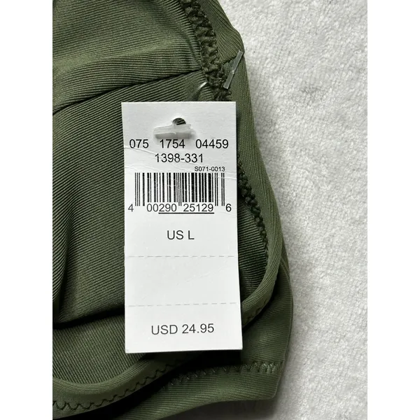 Aerie Women’s High Waisted Cheeky Bikini Bottom Olive Green Size L NWT - Image 4