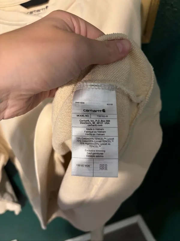 Carhartt Women’s Tan Loose Fit Crewneck Sz 2XL - Image 4