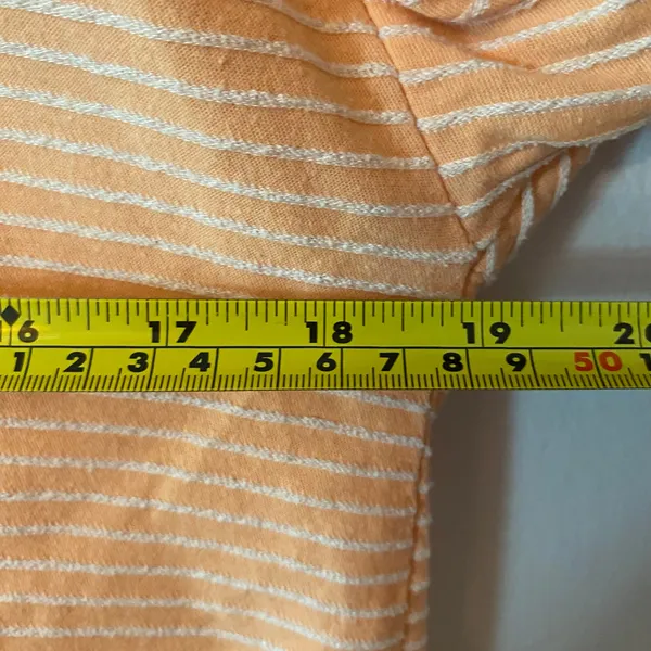 Marine Layer Peach Orange White Stripe Boxy Short Sleeve Tee T-shirt Minimalist - Image 7