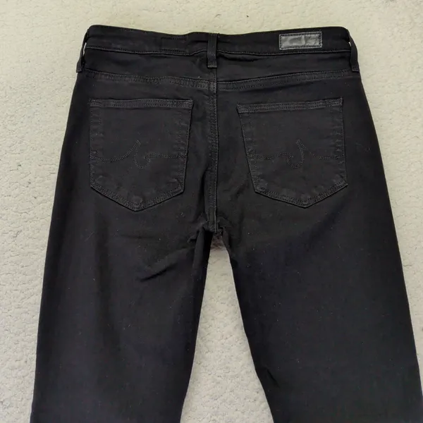 AG Adriano Goldschmied The Prima Ankle Cigarette Jeans Black Raw‎ Hem 25R - Image 5