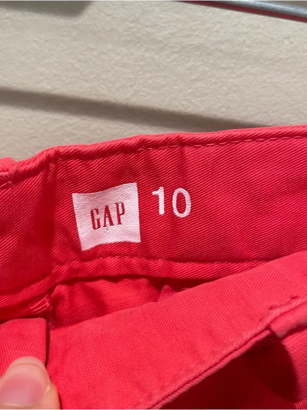 Gap Summer Shorts Coral Pink Mid Rise 3 Inch Chino Women Size 10 NWT - Image 3