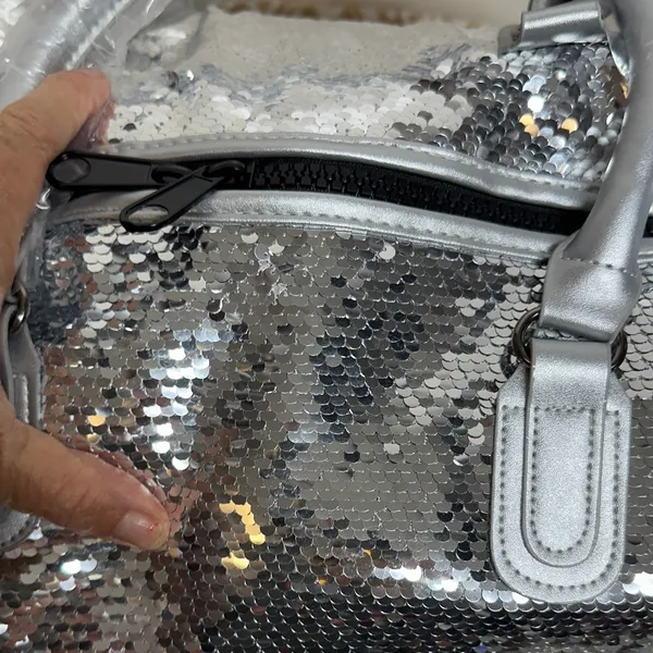 Silver Sequin Women's Bag - Image 10