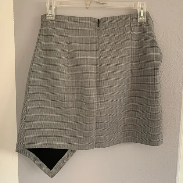 Zara Black & White Houndstooth mini Skirt with Bow Knot - Image 6