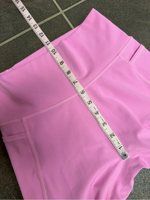 LSKD Fusion High Rise 7/8 Leggings Pockets Spark Pink Medium Gym Workout Fitness - Image 12