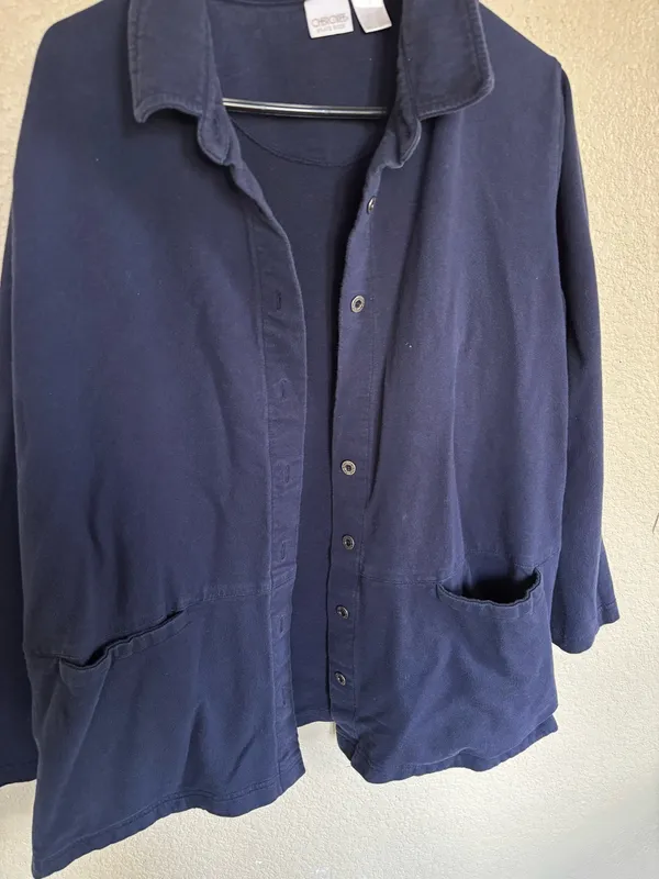 Cherokee Vintage Navy Blue Cardigan - Image 3