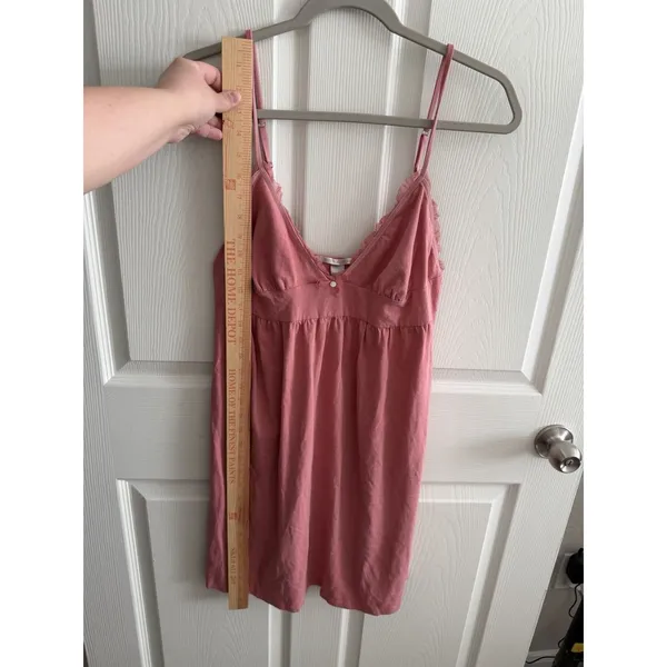 VTG Victorias Secret Slip Dress Large Pink Babydoll Mini 90s Y2K Femme Girly - Image 2