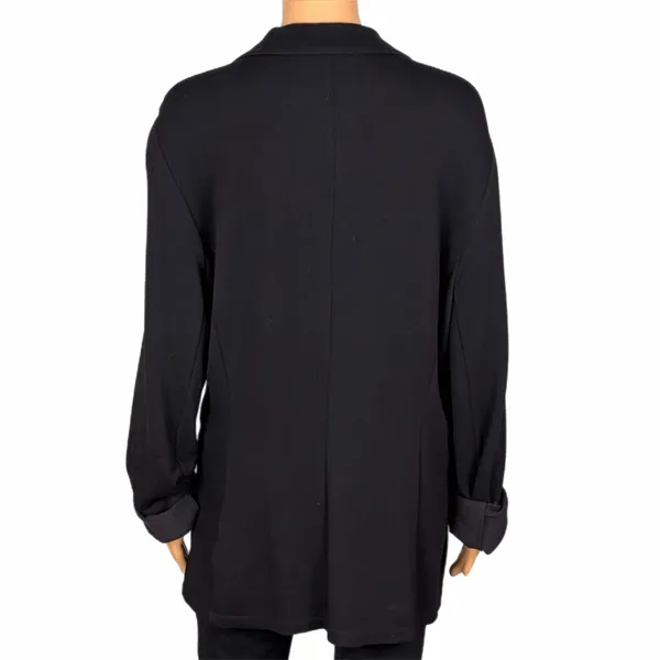 TAHARI My Perfect Shape black stretchy 3 button blazer w/patch pockets Size 1X - Image 8