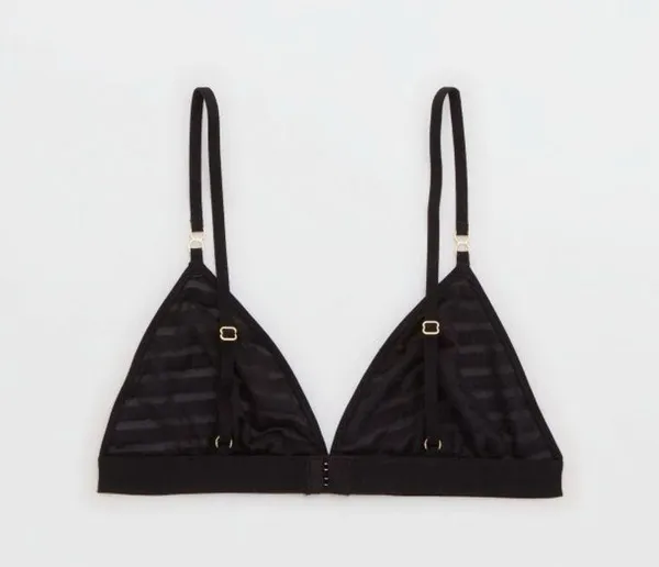 NWT Aerie Velvet Stripe Triangle Bralette - Image 4