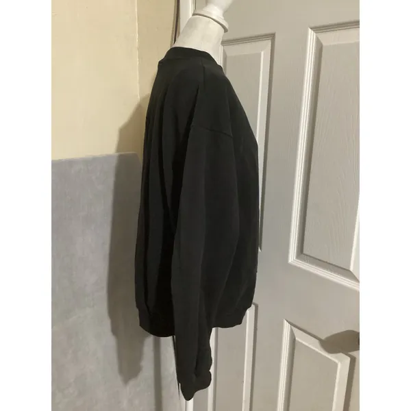 AYBL Black Crewneck Sweatshirt Size L Embroidered Logo Long Sleeve Comfort - Image 3