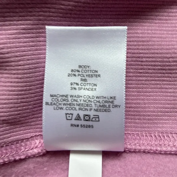 Express Womens Lavender Purple Fleece Quarter Zip Pullover Sweatshirt XL NWT - Image 7