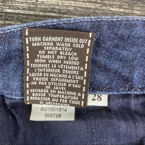 A Pocket Flair hem Low Rise Blue Jeans By 7 For All Mankind 28 - Image 7