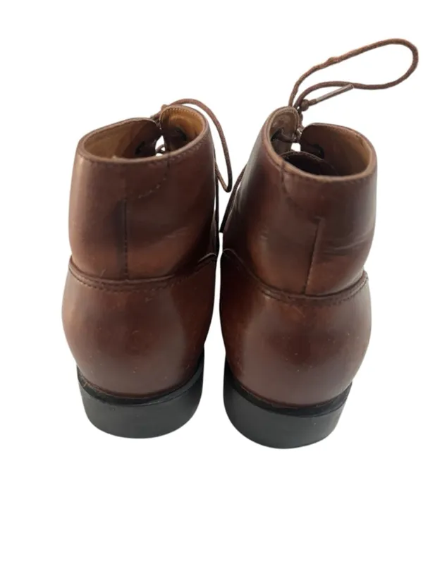 VTG 90s Ariat 16024 Leather Woven Toe Lace Up Ankle Boots Tassel Western 5.5 - Image 4