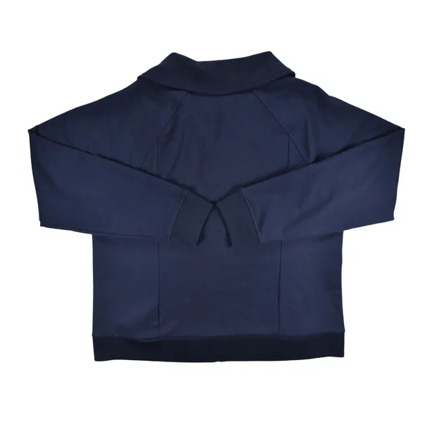 Lauren Ralph Lauren Navy Blue Quilted Front Full Zip Jacket XL Raglan Sleeve - Image 2