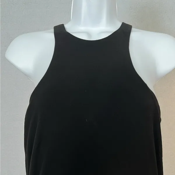 Halston - Lang Black Ruched Jersey Maxi Dress Size 14 Racerback - Image 10