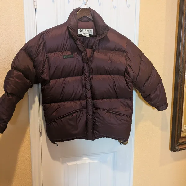 Columbia Purple Down Filled Long Sleeve Full Zip Puffer Jacket Sz Large - Image 4