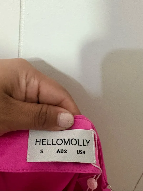 Hello Molly Mad About Me Satin Mini Dress Hot Pink Size S NWT - Image 9