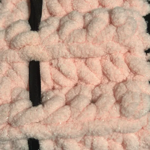Pink and Black Women's Headband winter earmuffs ear cover handmade crochet - Image 3