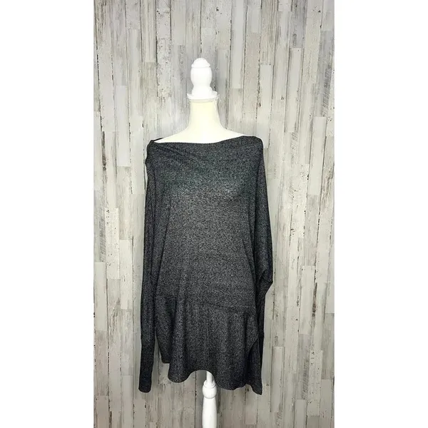 Free People‎ We The Free Londontown Thermal Top Gray Size Small Tunic Blouse - Image 3