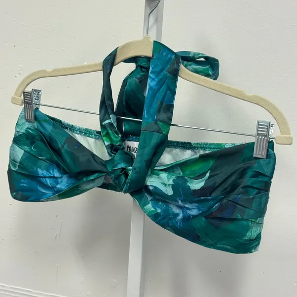 Princess Polly Satin Floral Halter Knot Front Crop Top Size 6 Garden Party - Image 3