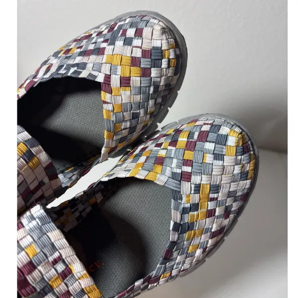 Bernie Mev Size 5 (EU 36) Charm Slate Multicolor Mary Jane Slip-On Woven Flats - Image 5