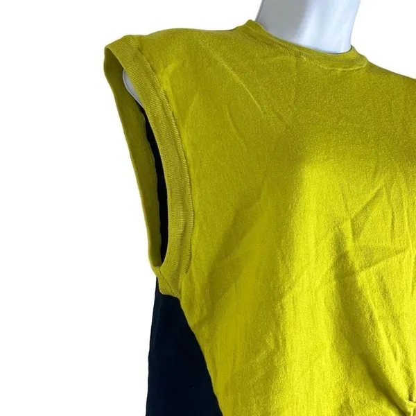 Nina Ricci Green Black Colorblock Knot Detail Wool Top Small Workwear‎ Luxury - Image 3