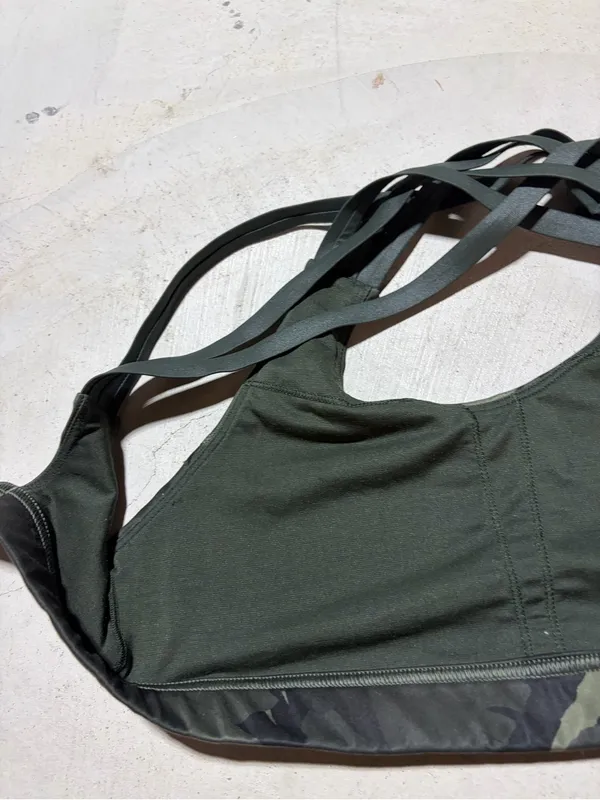 Lululemon Camouflage Strappy Sports bra green 6 - Image 7