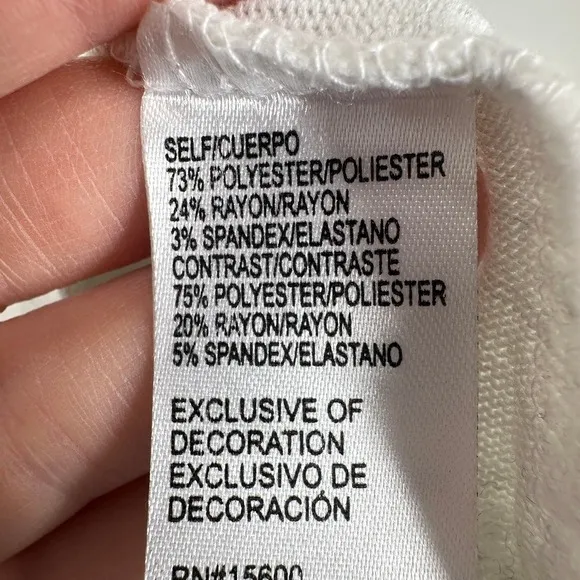 Democracy Womens Sweatshirt‎ Cream Stitch Detail Pullover Top Size S NWT Soft - Image 6