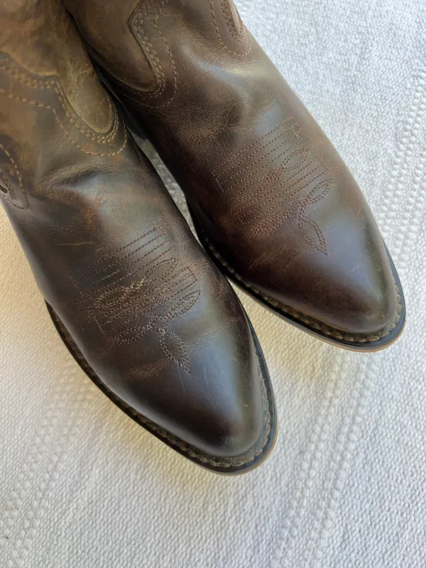 Durango Brown Leather Western Cowgirl Boots Size 7 - Image 6