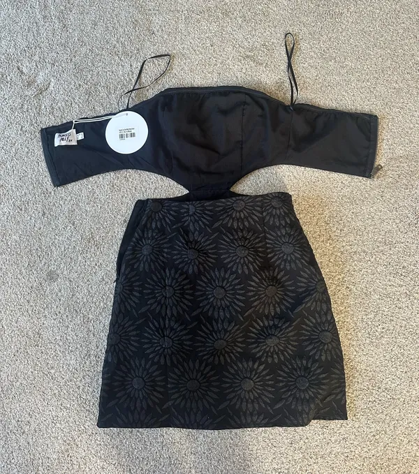 Princess Polly Mini Dress Black Cut-Out - Image 2