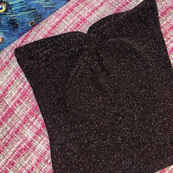Divided Size L Gold Glitter Sweetheart Tube Top - Image 2
