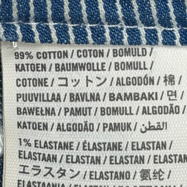 Abercrombie & Fitch Y2K Blue Pinstripe Embroidered Denim Mini‎ Skirt Size 8 - Image 8