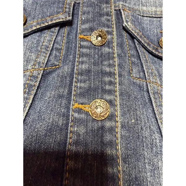 Paris Blues Women Small Blue Denim Trucker Vest Medium Wash Sleeveless‎ Jacket - Image 3