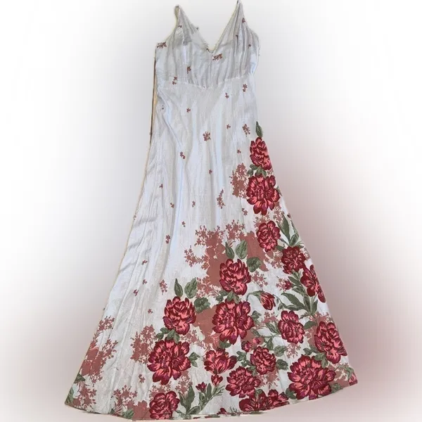 NWOT Free People Get to You Printed Maxi Dress Hydrangea Combo Size xs - Image 4