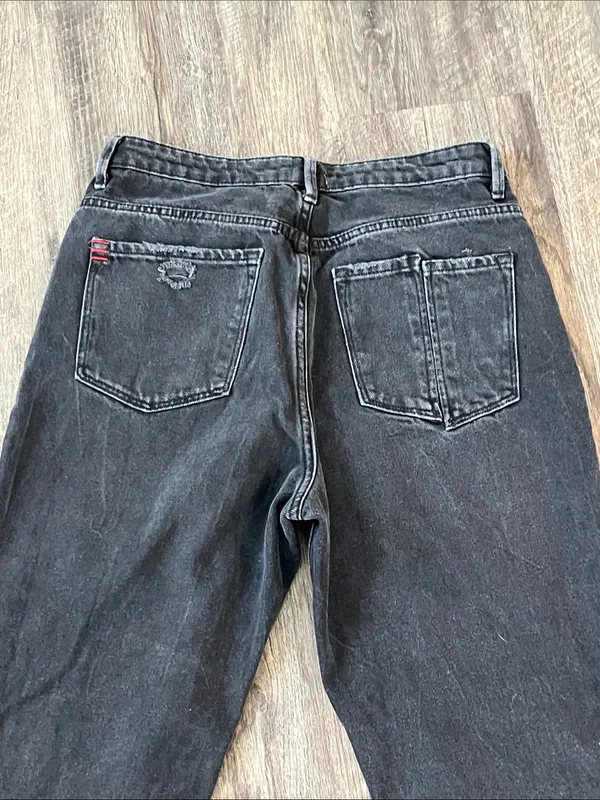 BDG Urban Outfitters Black Flare Leg Raw Hem Crop Women’s Jeans, size 29 ^ - Image 9